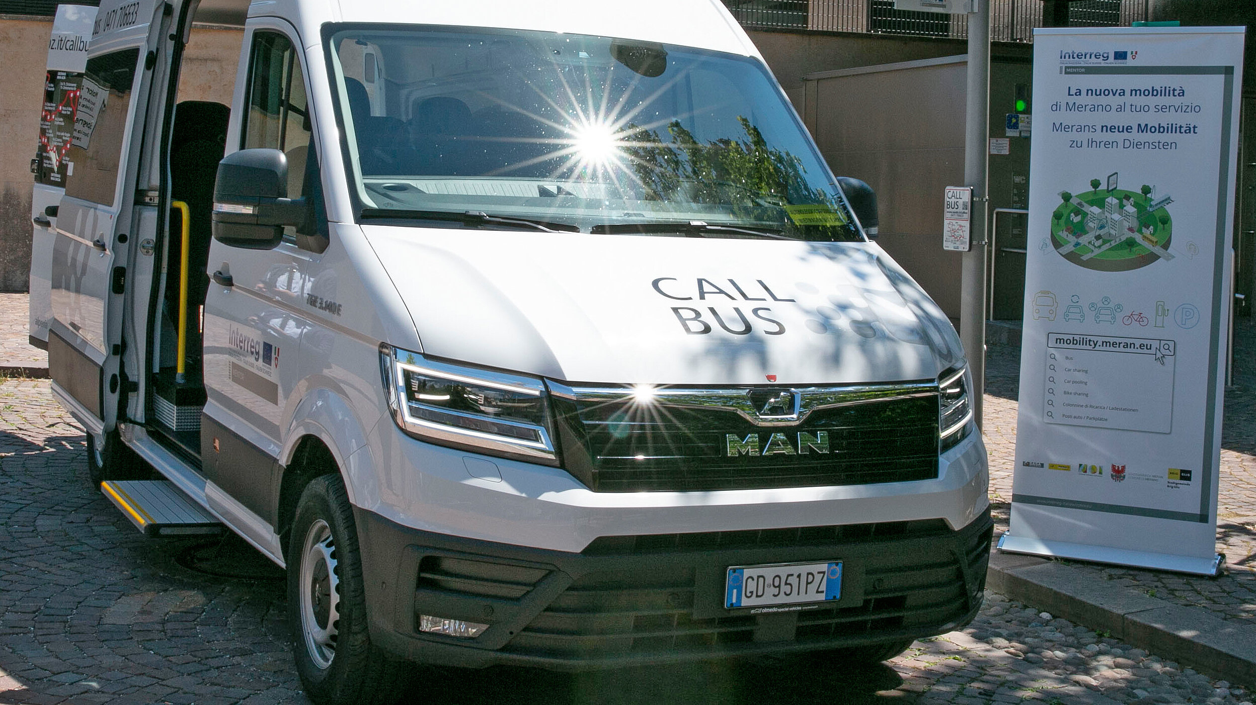 Il nuovo Callbus, bus a richiesta, a Merano